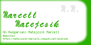 marcell matejcsik business card